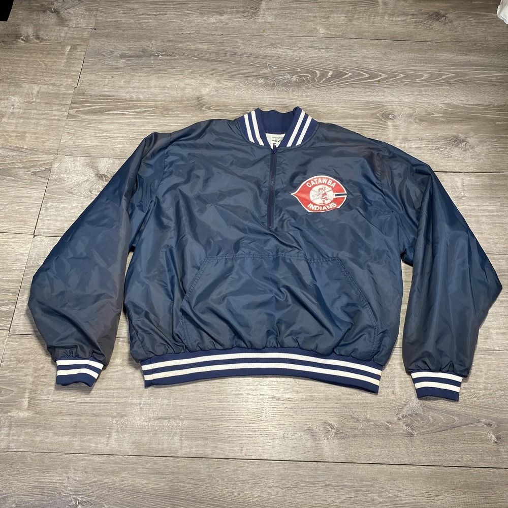 Vintage Catawba Indians‎ Jacket Mens 2XL Windless Nylon Pullover Baseball 90s